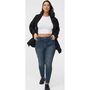 True Religion Jennie Curvy Skinny Jeans Plus Womens 20W 40x29 Blue Stretch NWT